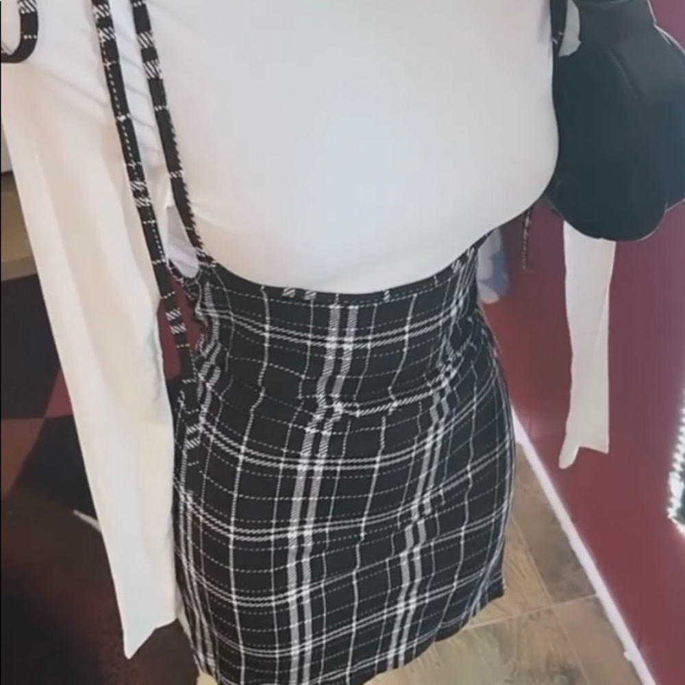 Black Plaid Skirt